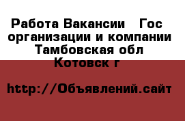 Работа Вакансии - Гос. организации и компании. Тамбовская обл.,Котовск г.